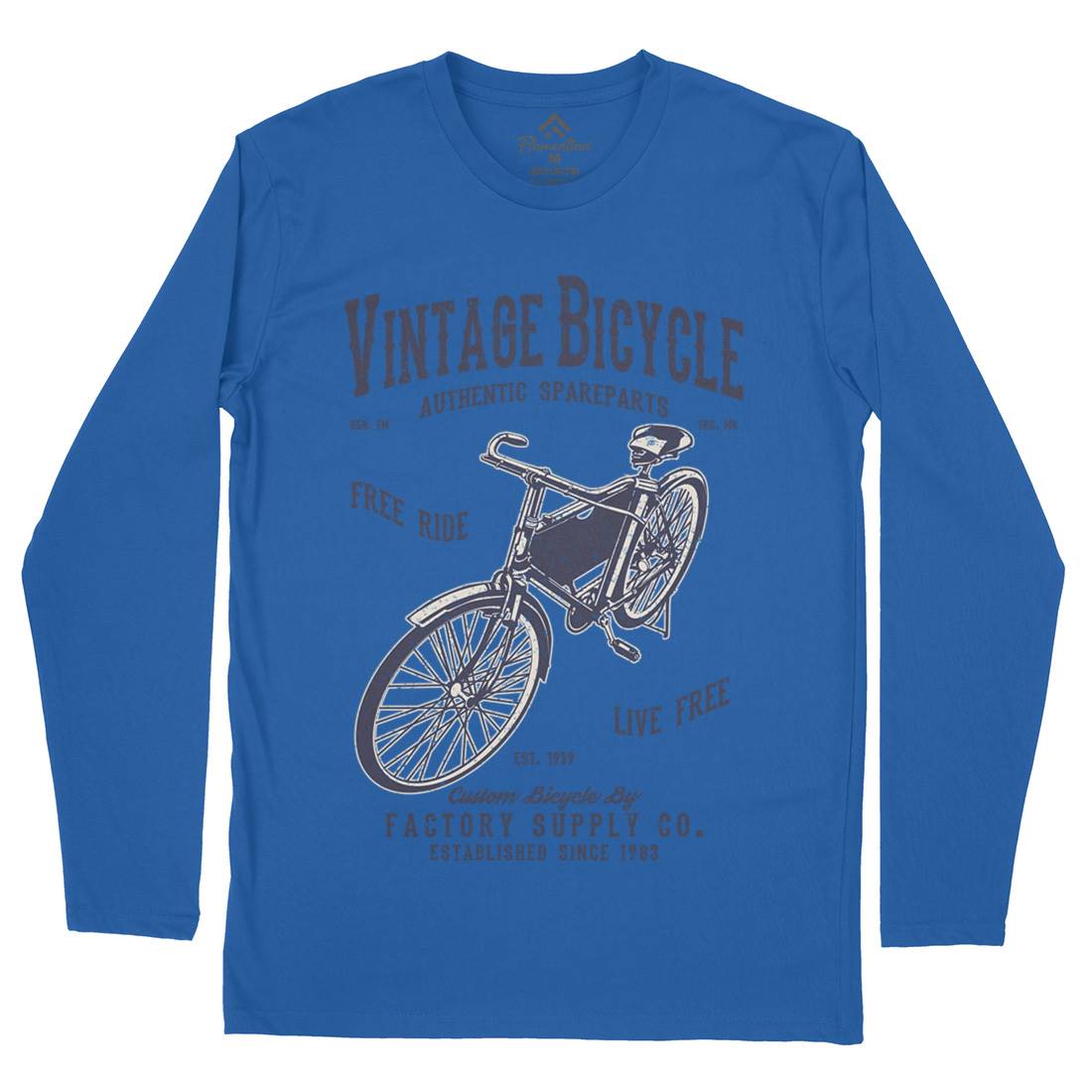 Vintage Bicycle Mens Long Sleeve T-Shirt Bikes A784