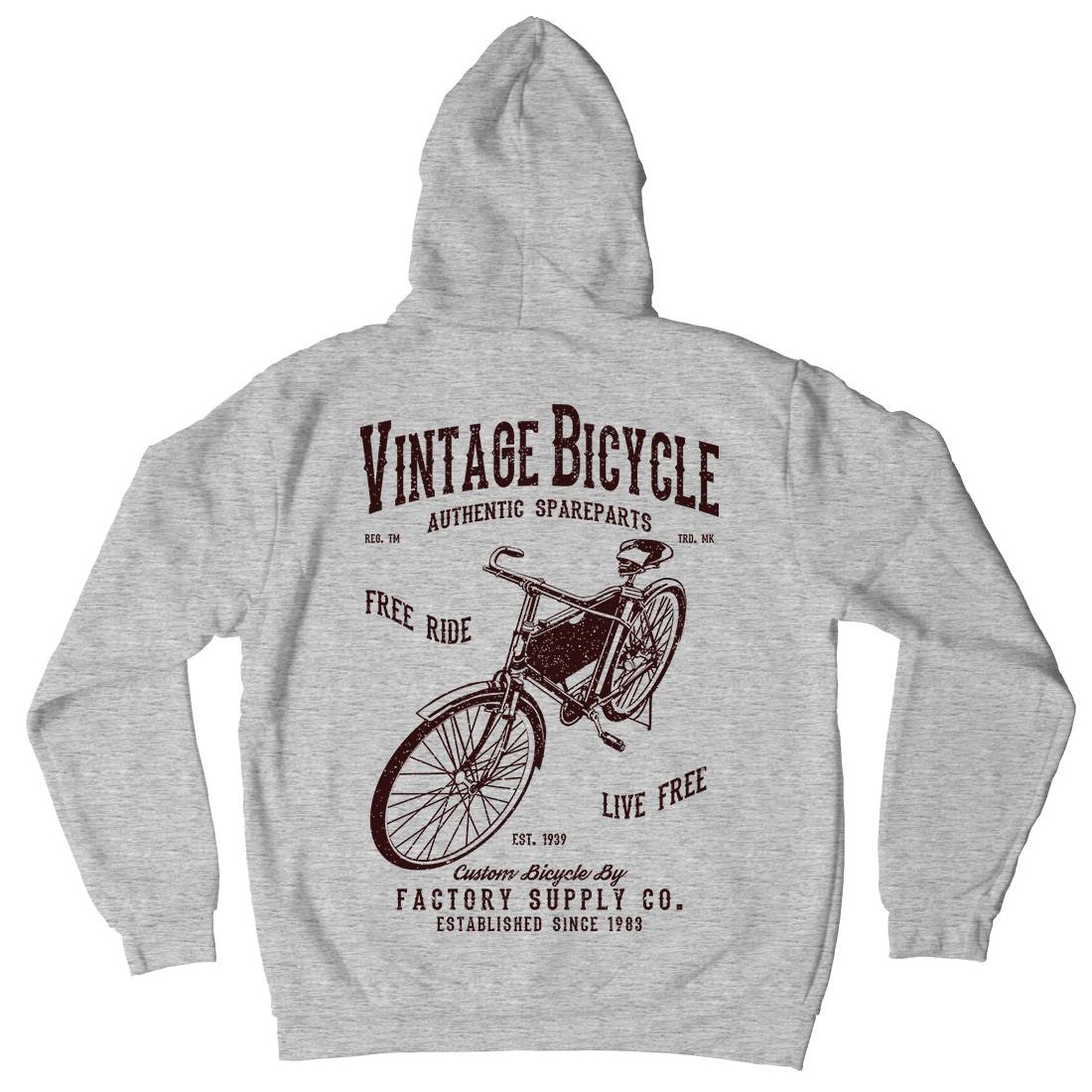 Vintage Bicycle Mens Hoodie With Pocket Bikes A784