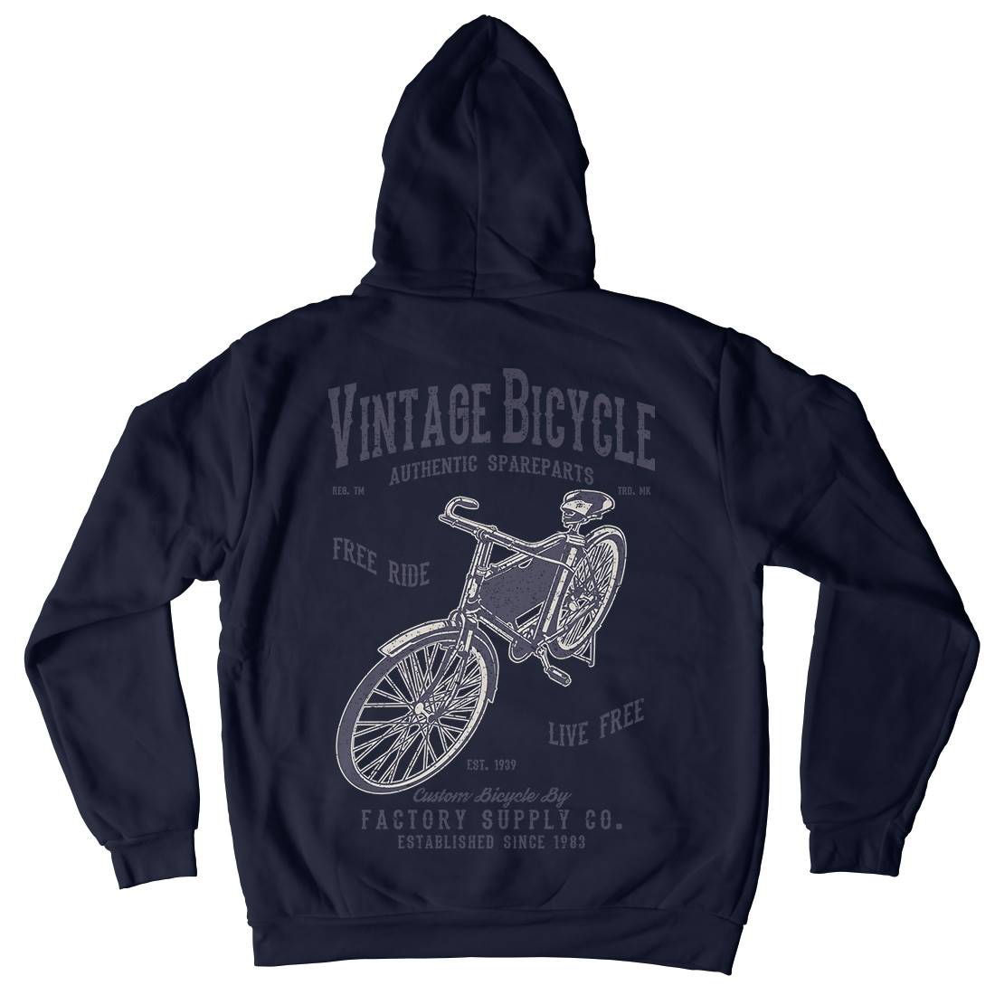 Vintage Bicycle Mens Hoodie With Pocket Bikes A784