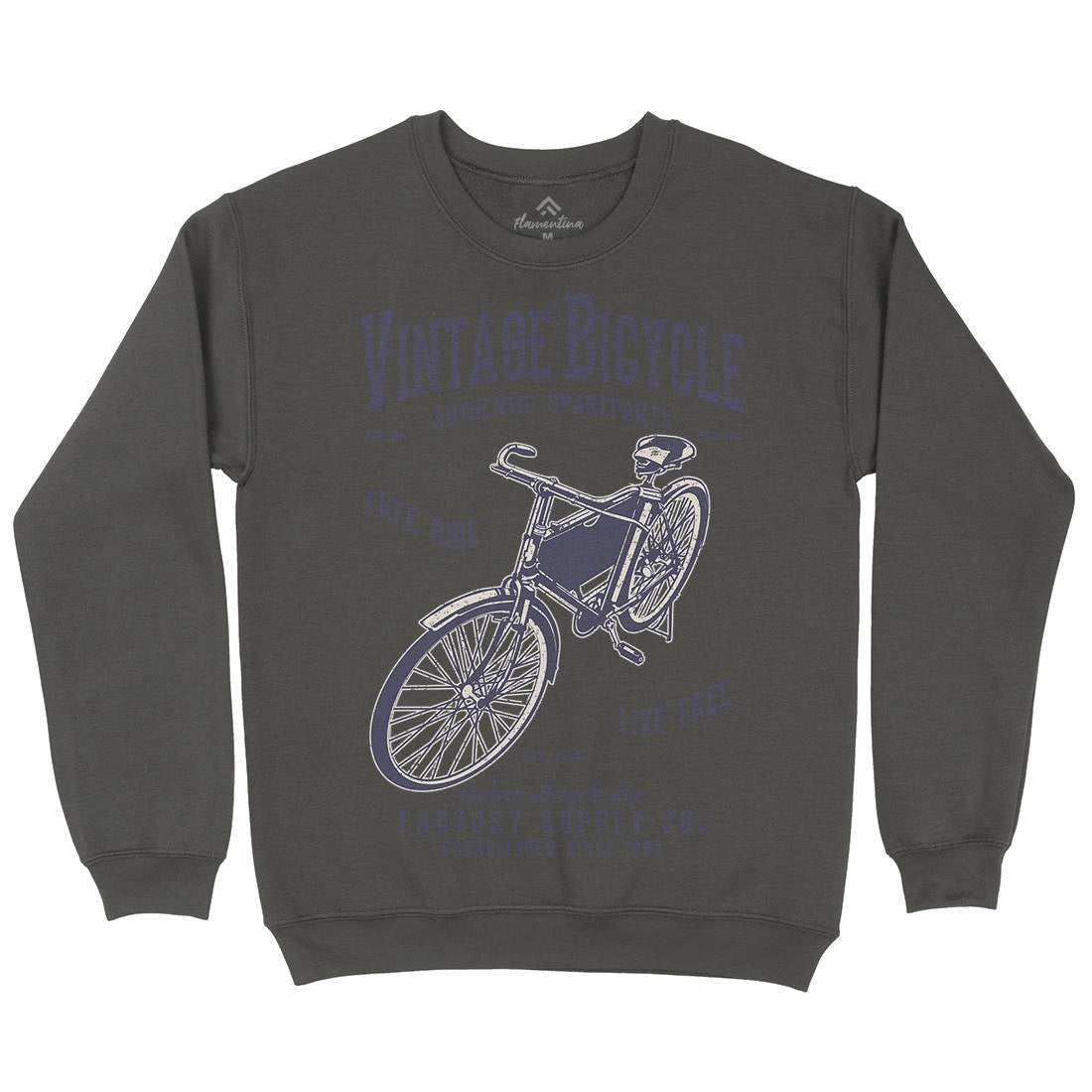 Vintage Bicycle Mens Crew Neck Sweatshirt Bikes A784