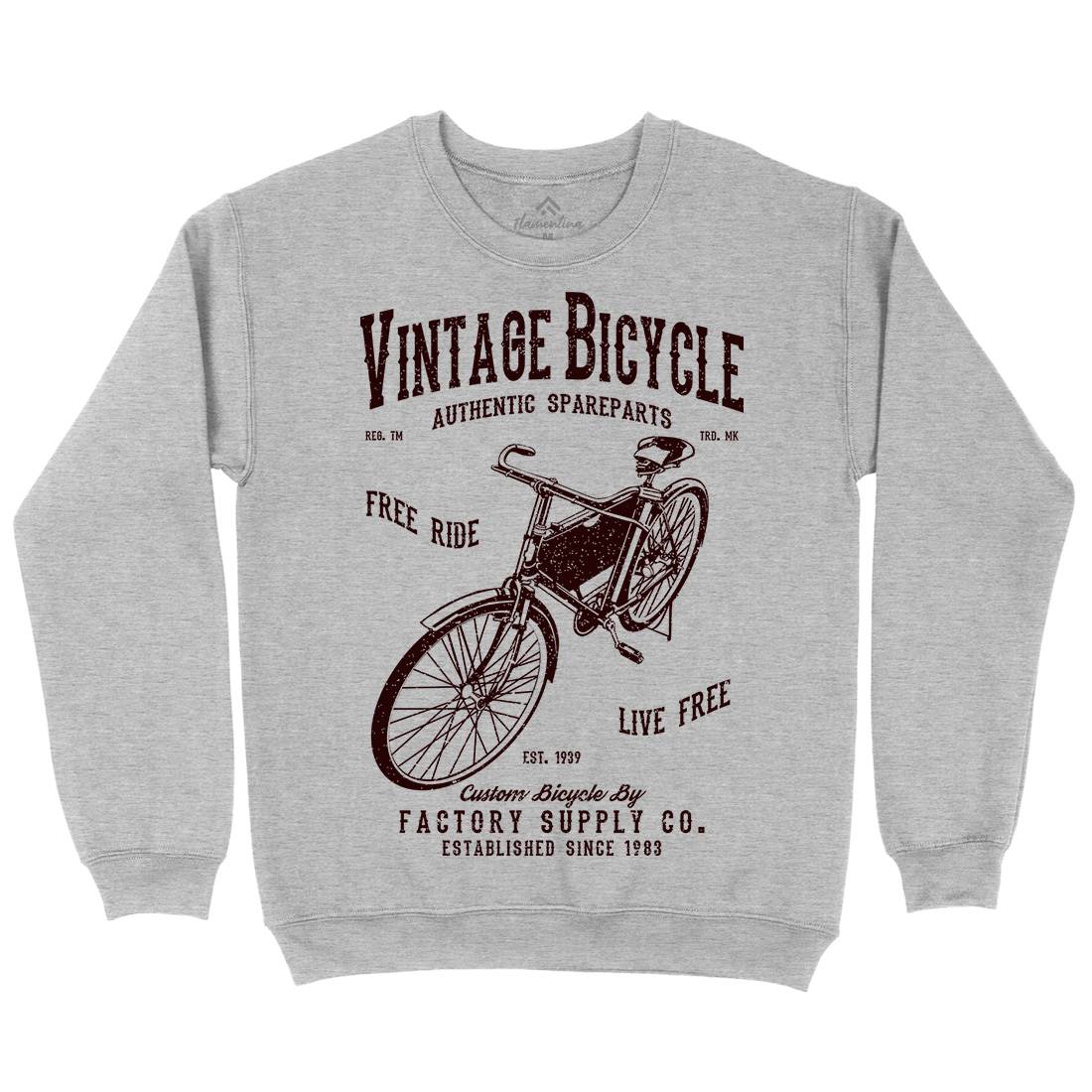 Vintage Bicycle Kids Crew Neck Sweatshirt Bikes A784
