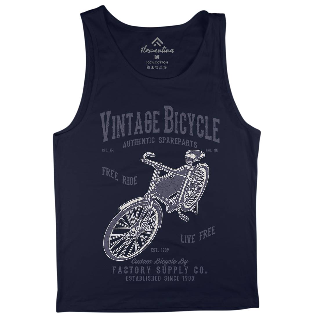 Vintage Bicycle Mens Tank Top Vest Bikes A784