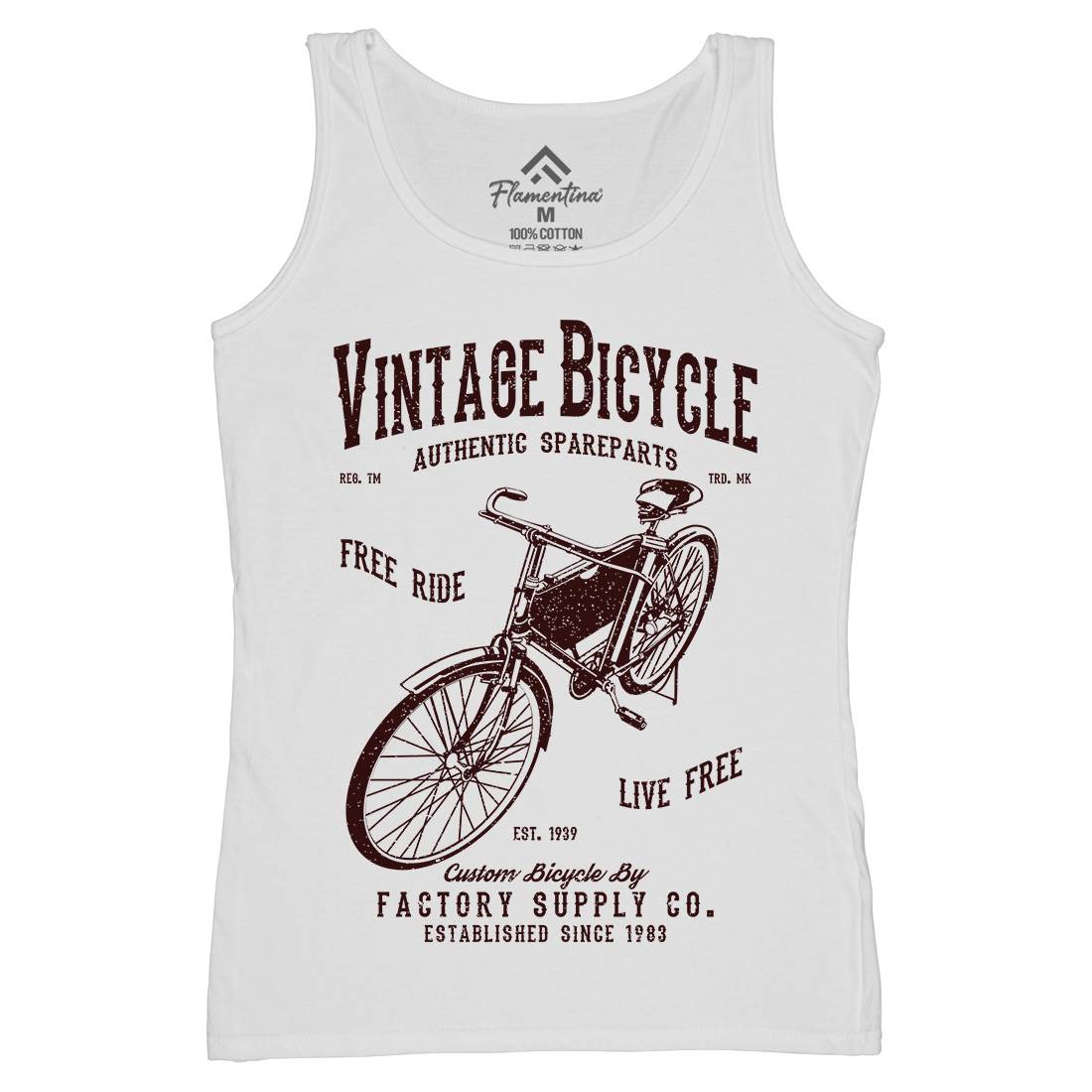 Vintage Bicycle Womens Organic Tank Top Vest Bikes A784