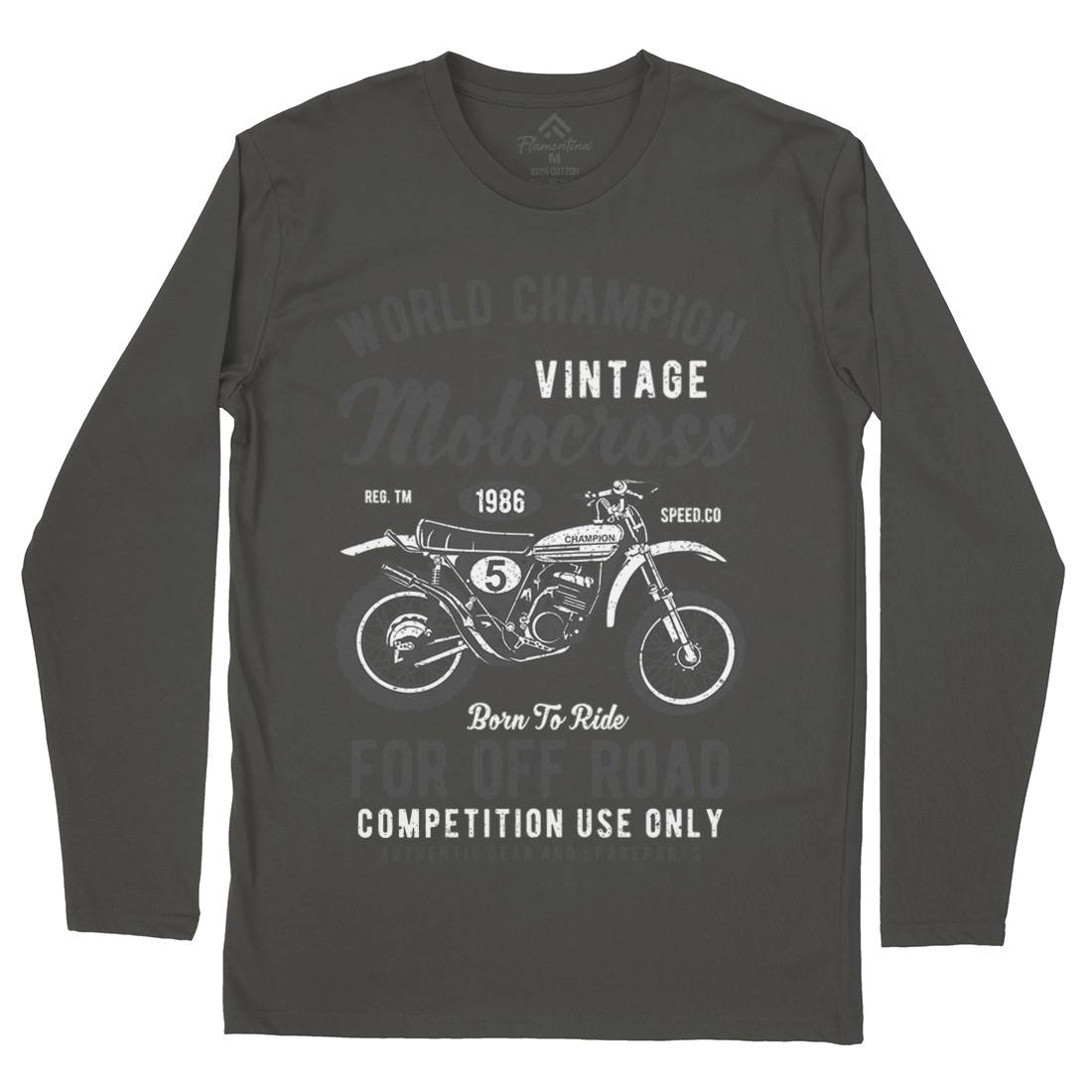 Vintage Motocross Mens Long Sleeve T-Shirt Motorcycles A785