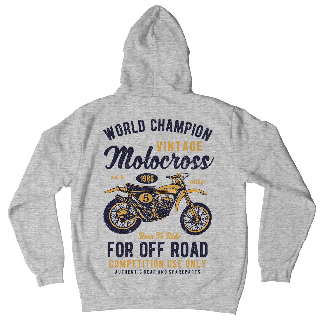 Vintage Motocross Mens Hoodie With Pocket Motorcycles A785