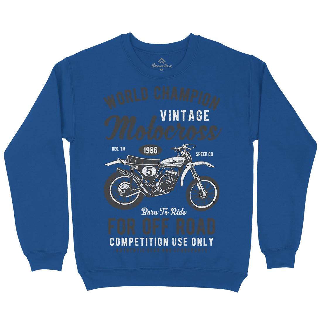Vintage Motocross Kids Crew Neck Sweatshirt Motorcycles A785