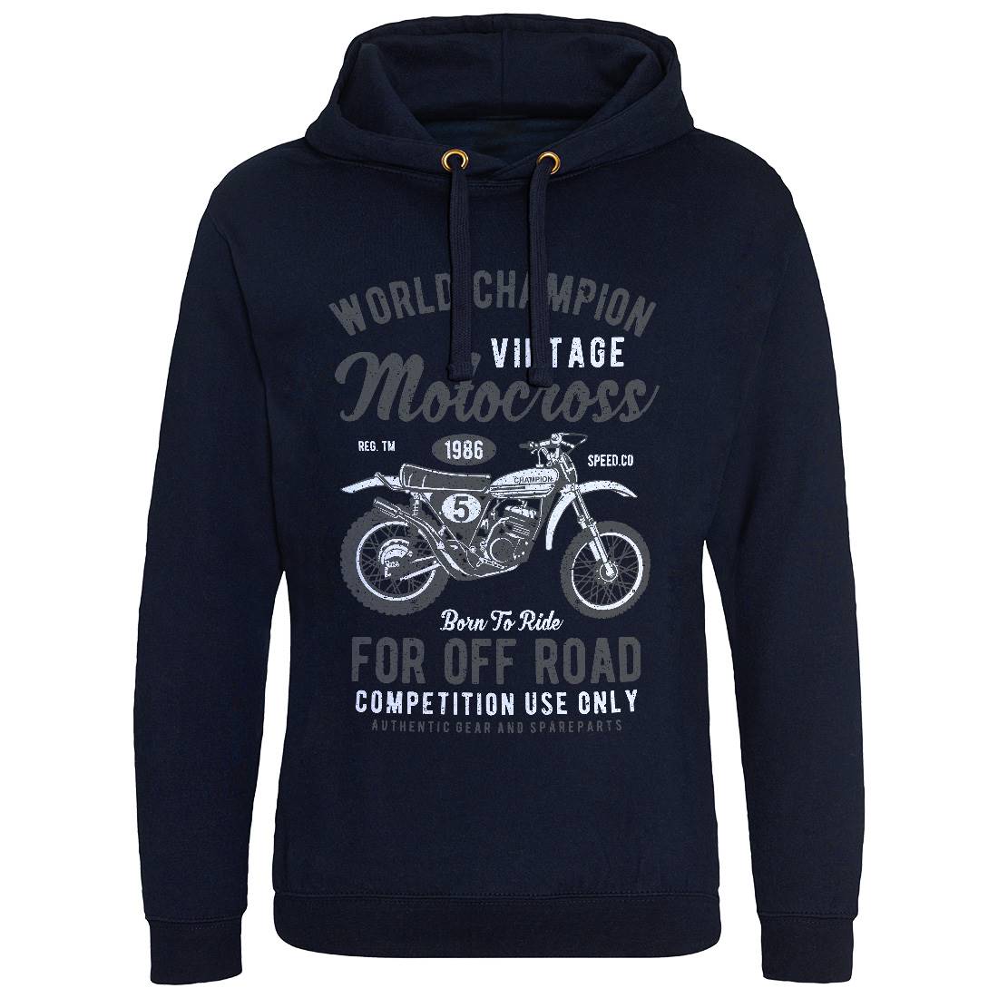 Vintage Motocross Mens Hoodie Without Pocket Motorcycles A785