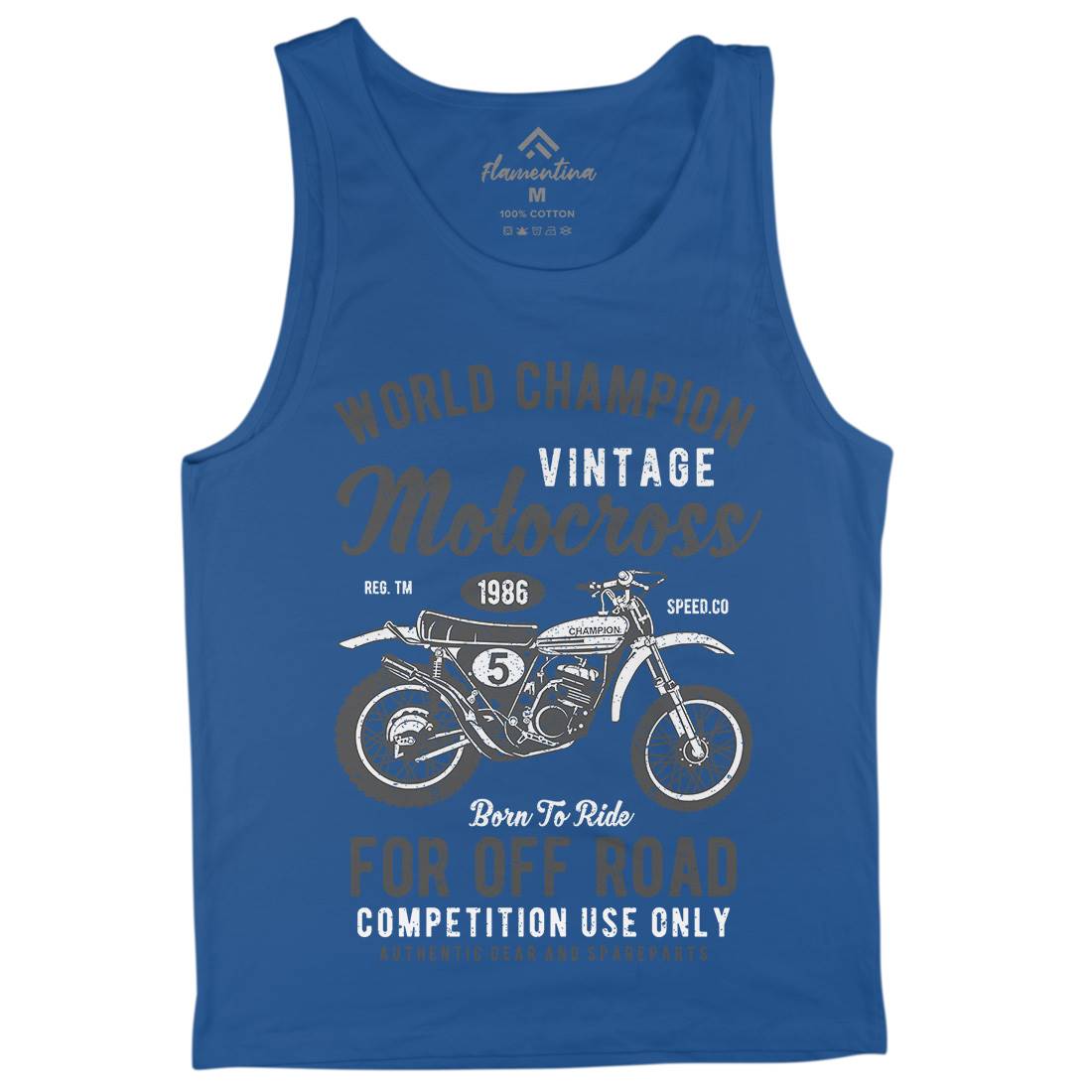 Vintage Motocross Mens Tank Top Vest Motorcycles A785