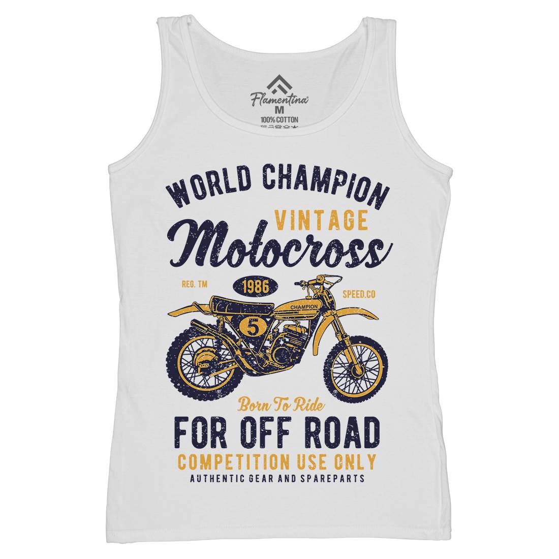 Vintage Motocross Womens Organic Tank Top Vest Motorcycles A785