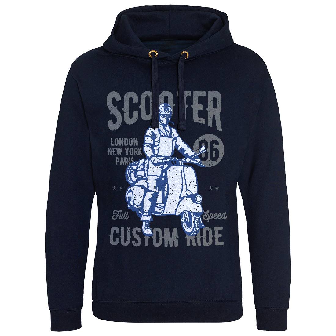 Vintage Scooter Mens Hoodie Without Pocket Motorcycles A787
