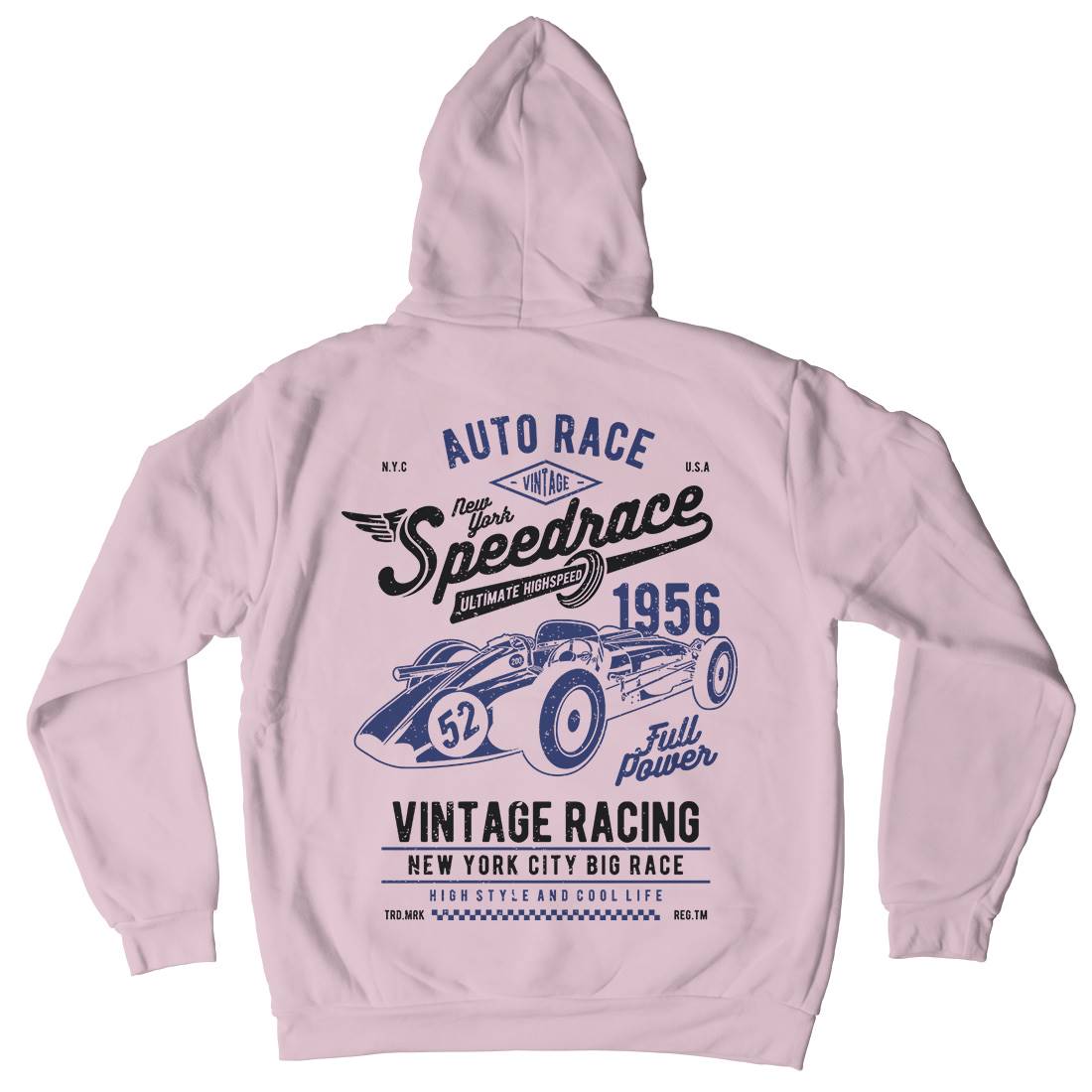 Vintage Speedrace Kids Crew Neck Hoodie Cars A788