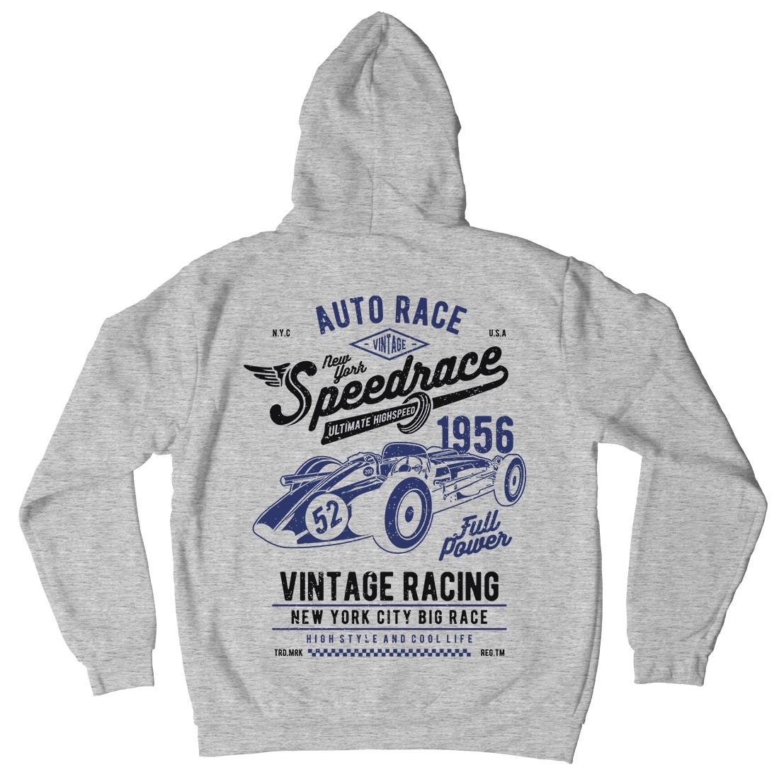 Vintage Speedrace Kids Crew Neck Hoodie Cars A788