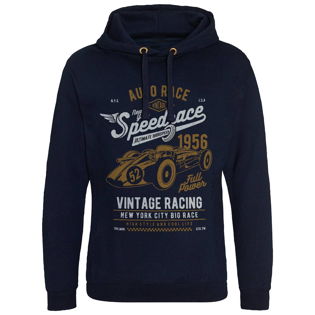 Vintage Speedrace Mens Hoodie Without Pocket Cars A788