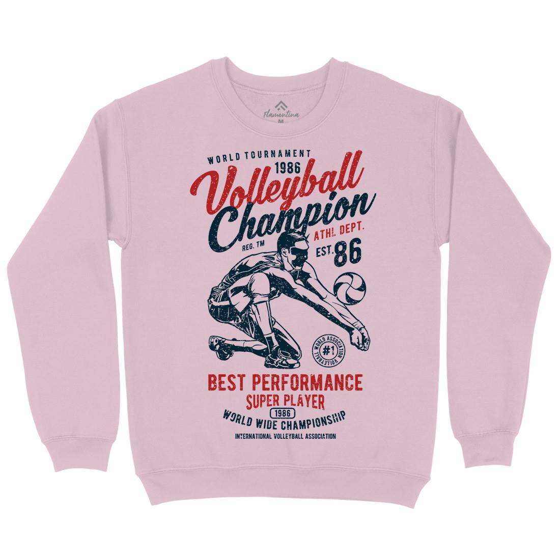 Volleyball Champion Kids Crew Neck Sweatshirt Sport A789