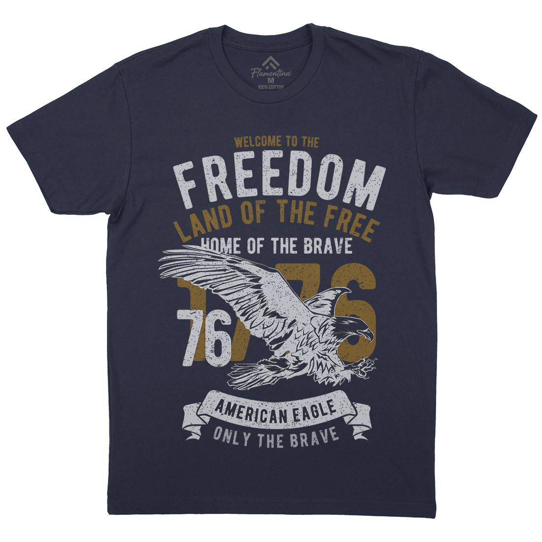 Welcome To The Freedom Mens Crew Neck T-Shirt Army A790