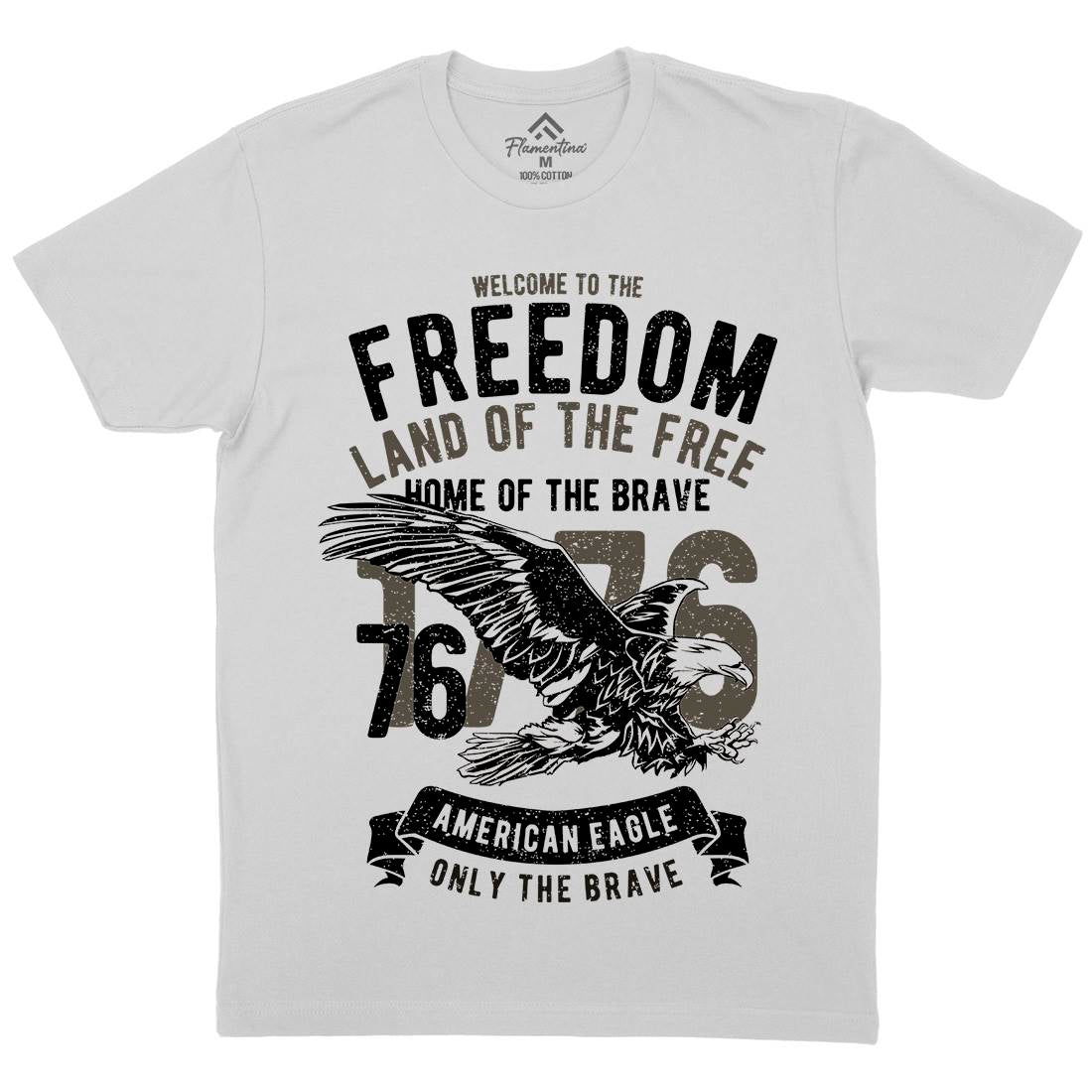 Welcome To The Freedom Mens Crew Neck T-Shirt Army A790
