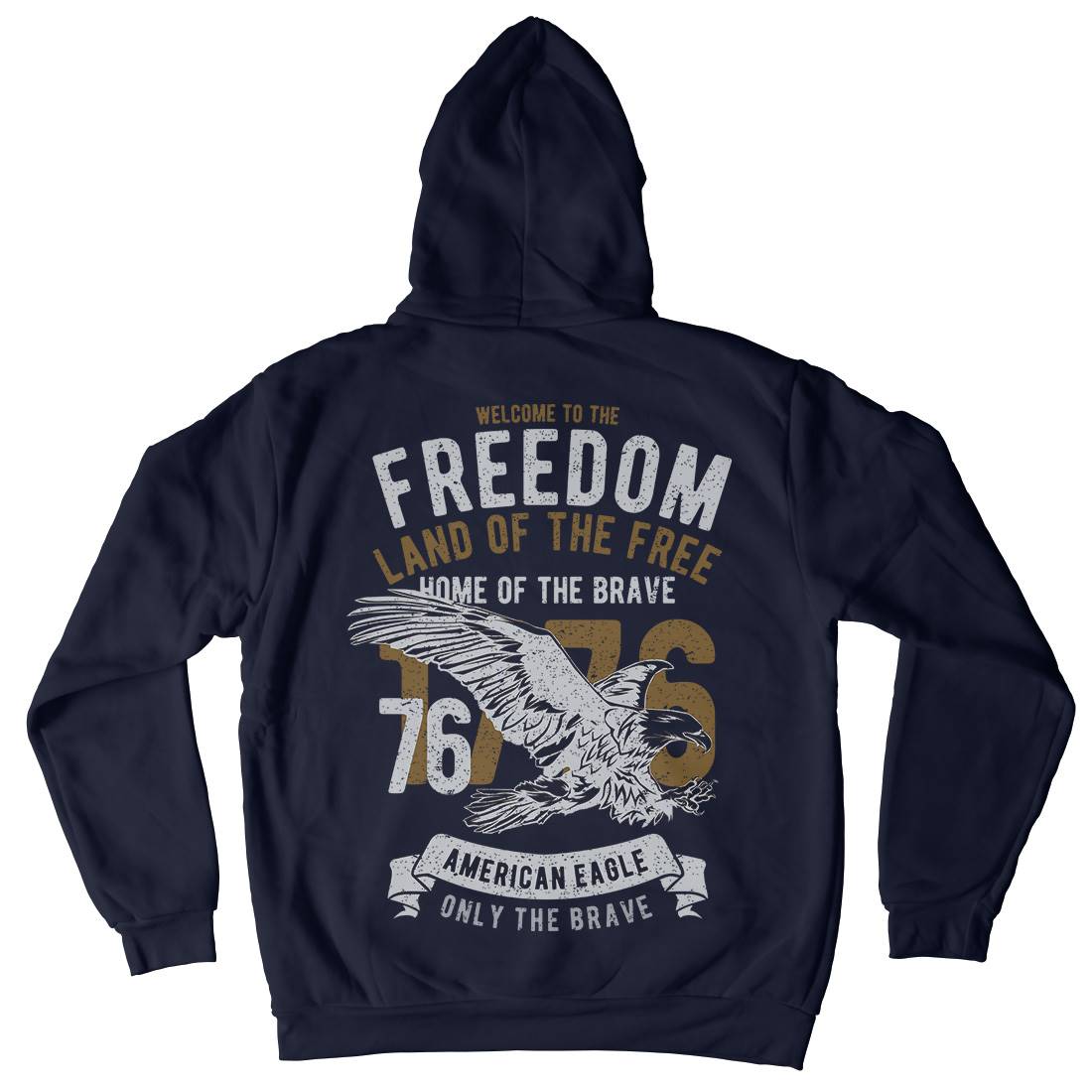 Welcome To The Freedom Mens Hoodie With Pocket Army A790
