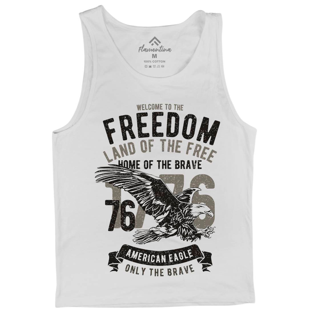 Welcome To The Freedom Mens Tank Top Vest Army A790