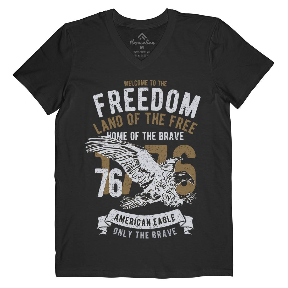 Welcome To The Freedom Mens V-Neck T-Shirt Army A790