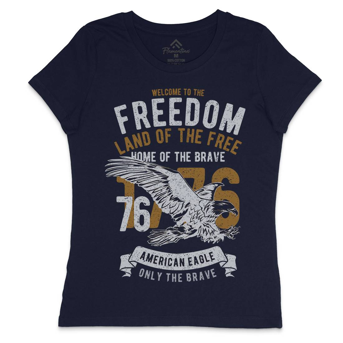 Welcome To The Freedom Womens Crew Neck T-Shirt Army A790