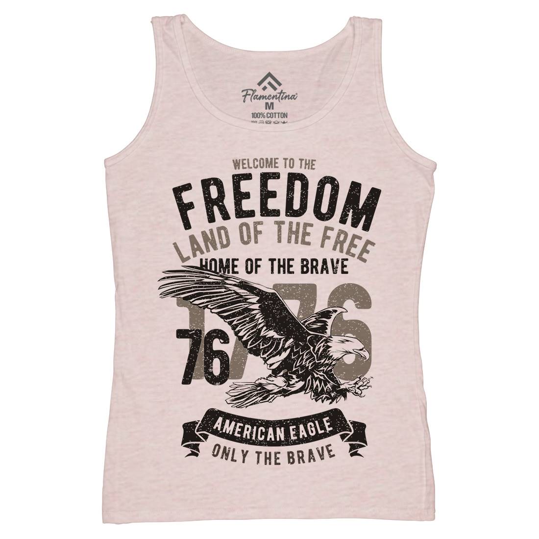 Welcome To The Freedom Womens Organic Tank Top Vest Army A790