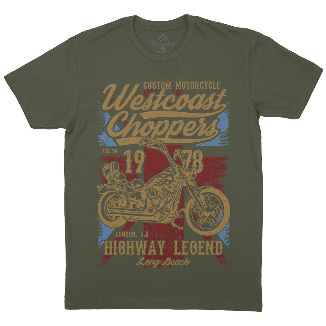 Westcoast Choppers Mens Crew Neck T-Shirt Motorcycles A791