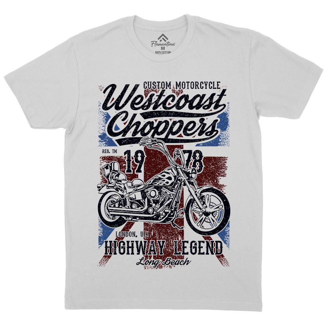 Westcoast Choppers Mens Crew Neck T-Shirt Motorcycles A791