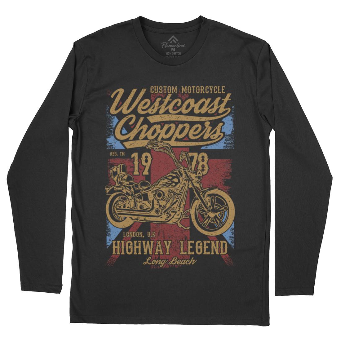 Westcoast Choppers Mens Long Sleeve T-Shirt Motorcycles A791