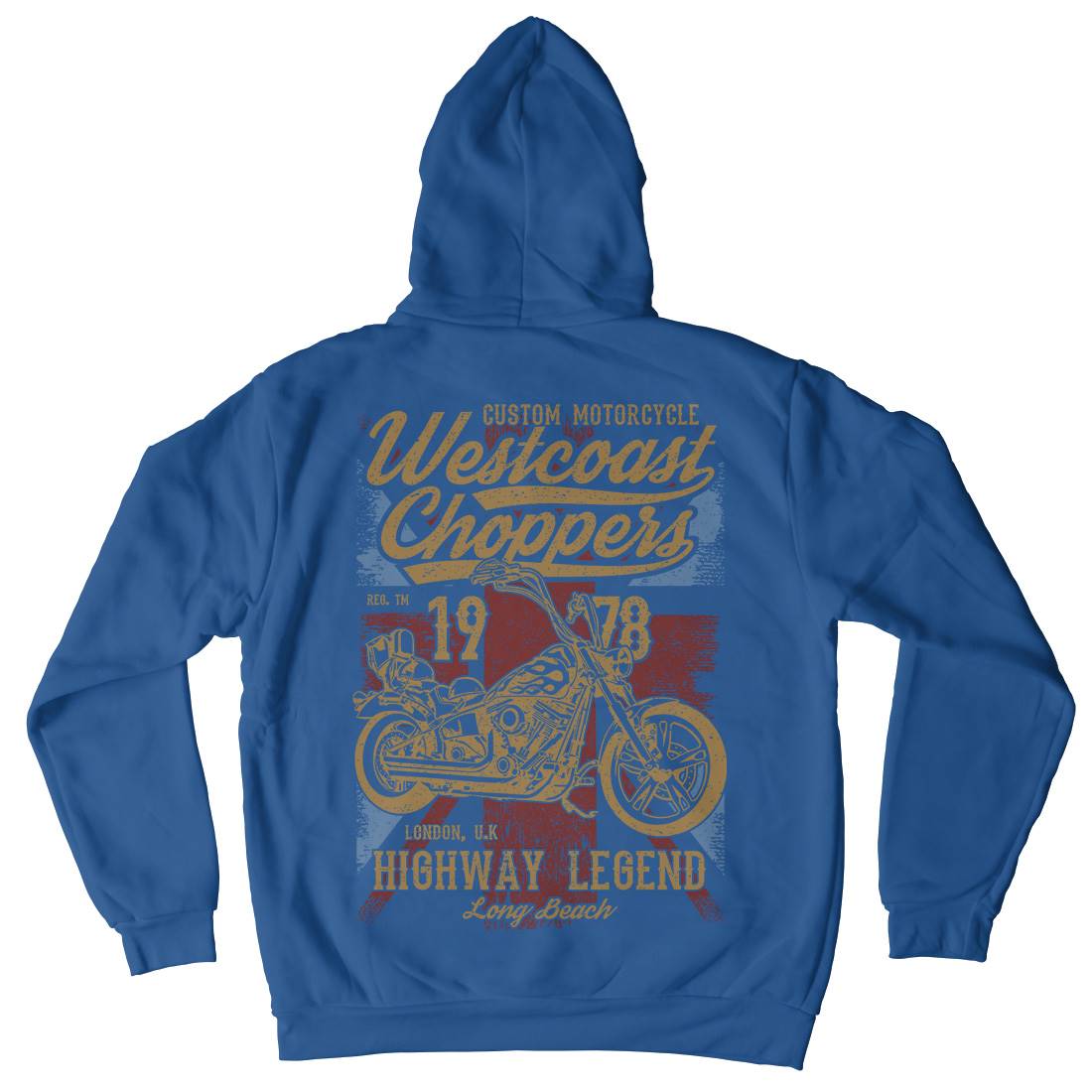 Westcoast Choppers Mens Hoodie With Pocket Motorcycles A791