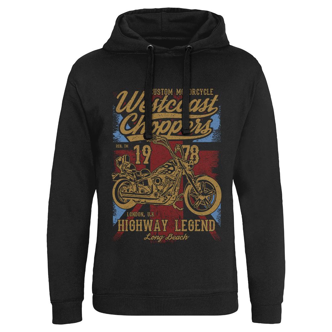 Westcoast Choppers Mens Hoodie Without Pocket Motorcycles A791