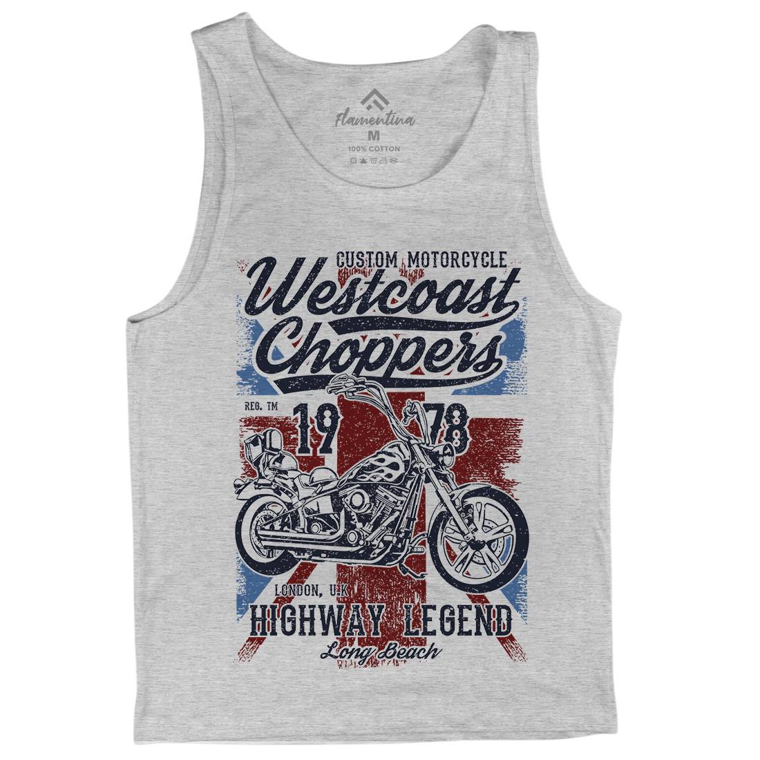Westcoast Choppers Mens Tank Top Vest Motorcycles A791