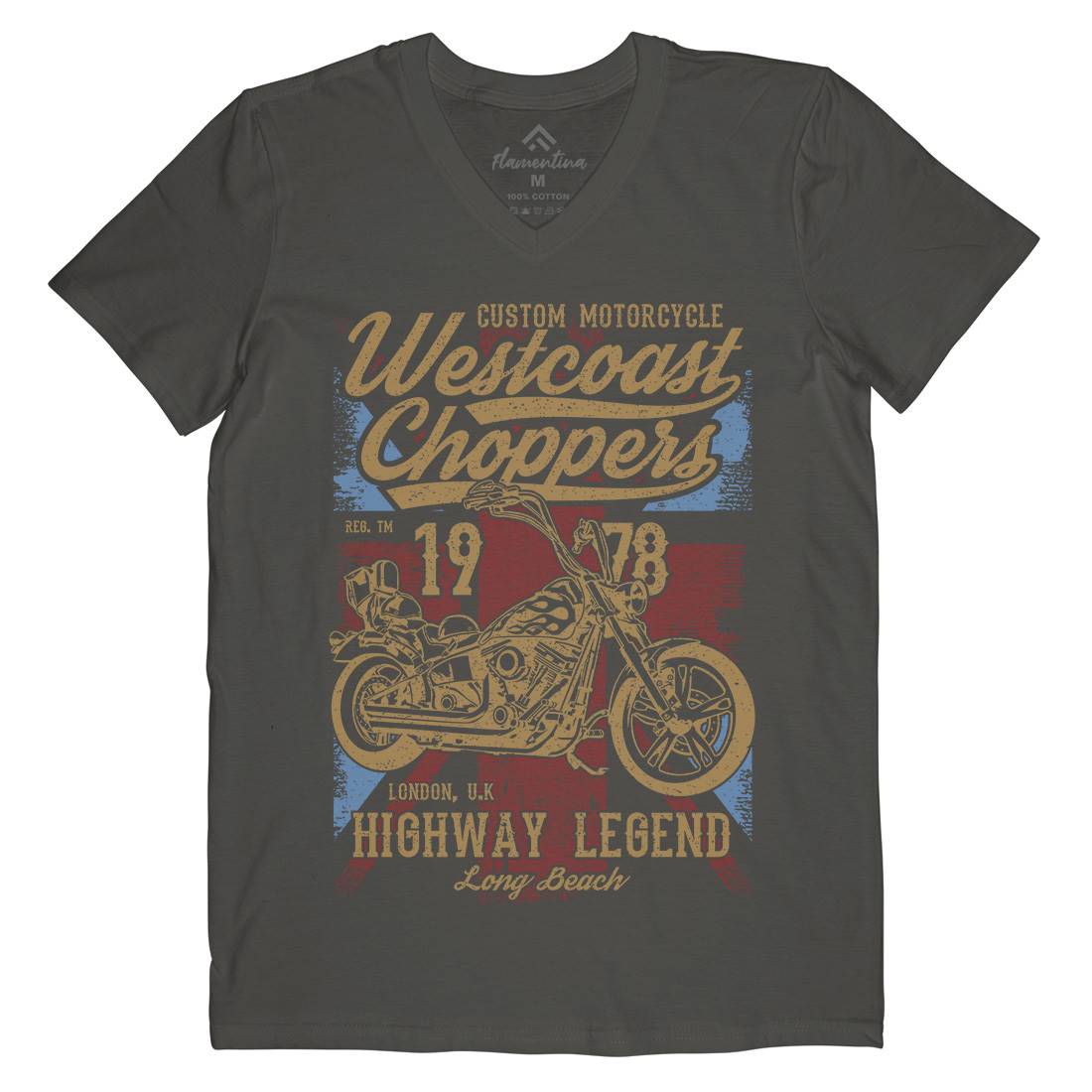 Westcoast Choppers Mens V-Neck T-Shirt Motorcycles A791