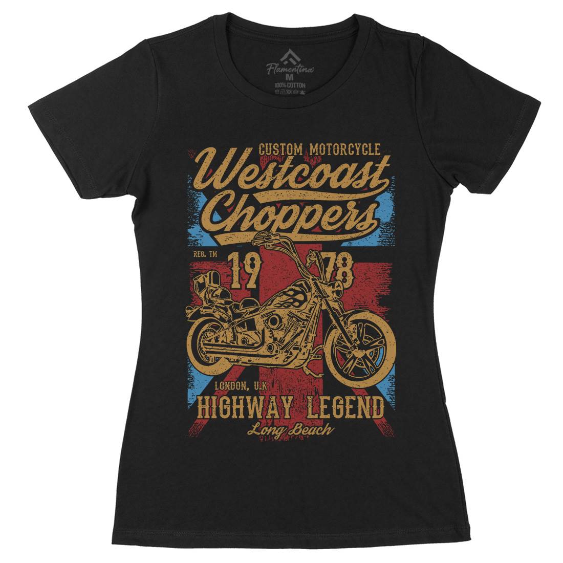Westcoast Choppers Womens Organic Crew Neck T-Shirt Motorcycles A791