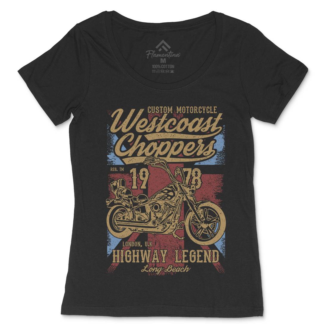 Westcoast Choppers Womens Scoop Neck T-Shirt Motorcycles A791