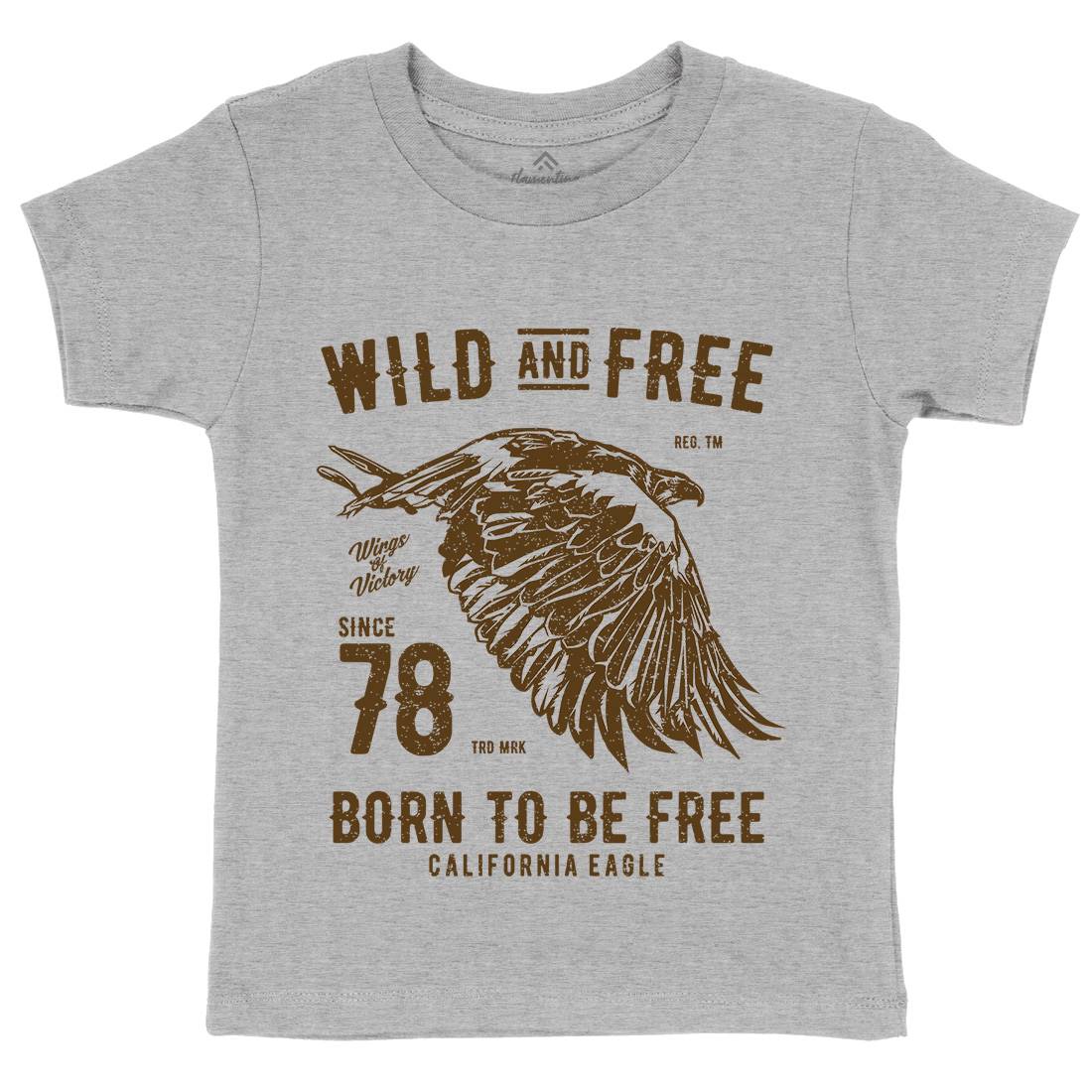 Wild And Free Kids Organic Crew Neck T-Shirt Army A792