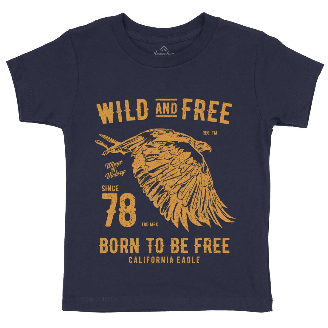 Wild And Free Kids Organic Crew Neck T-Shirt Army A792