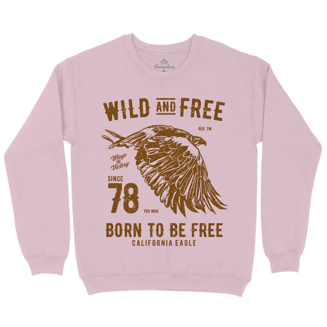 Wild And Free Kids Crew Neck Sweatshirt Army A792