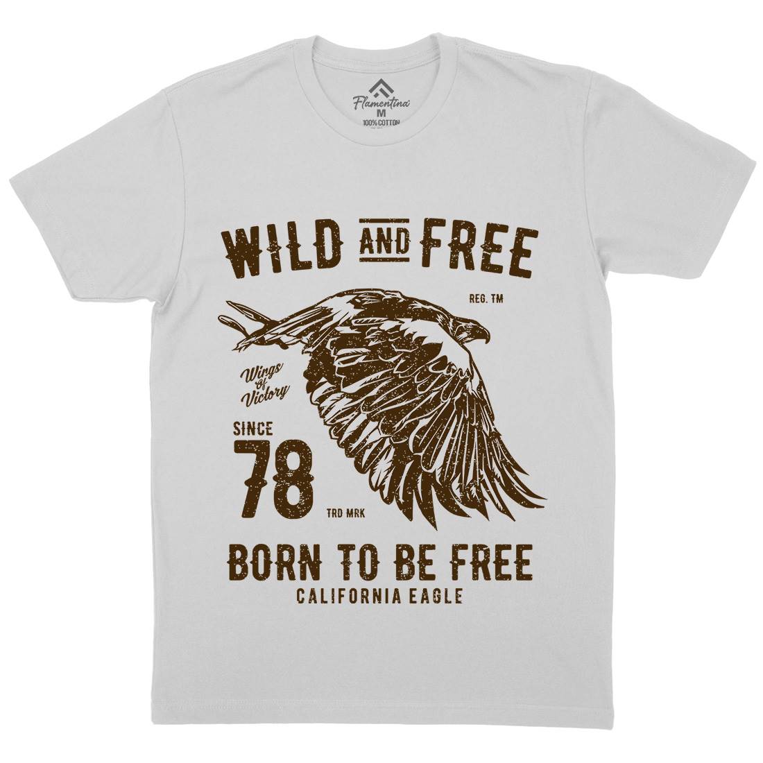 Wild And Free Mens Crew Neck T-Shirt Army A792