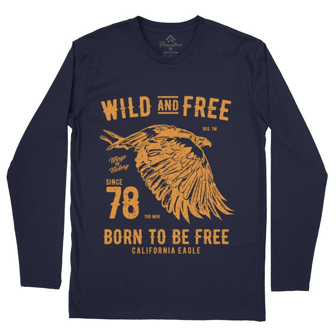Wild And Free Mens Long Sleeve T-Shirt Army A792