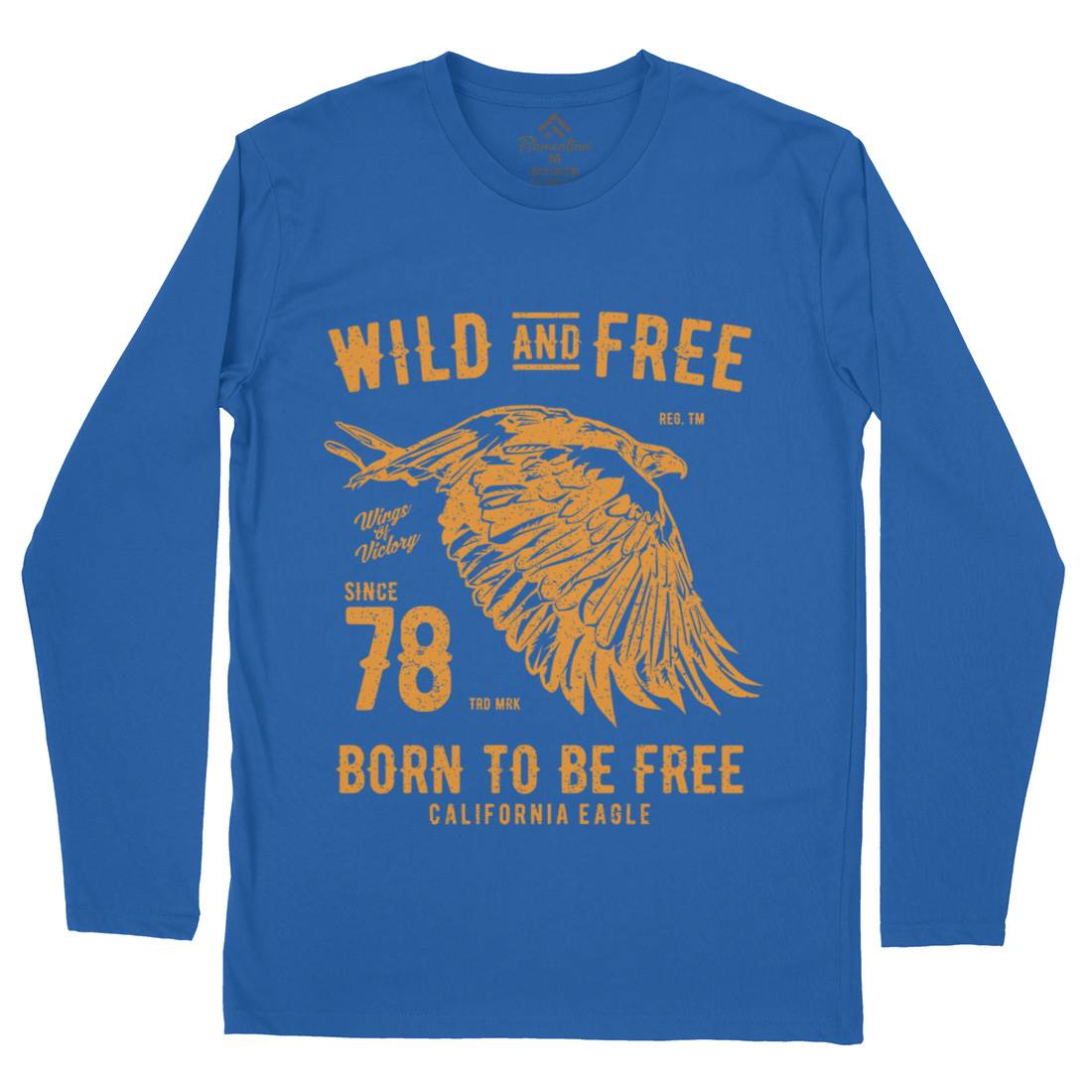 Wild And Free Mens Long Sleeve T-Shirt Army A792
