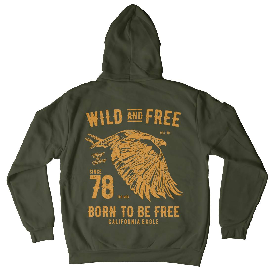 Wild And Free Kids Crew Neck Hoodie Army A792