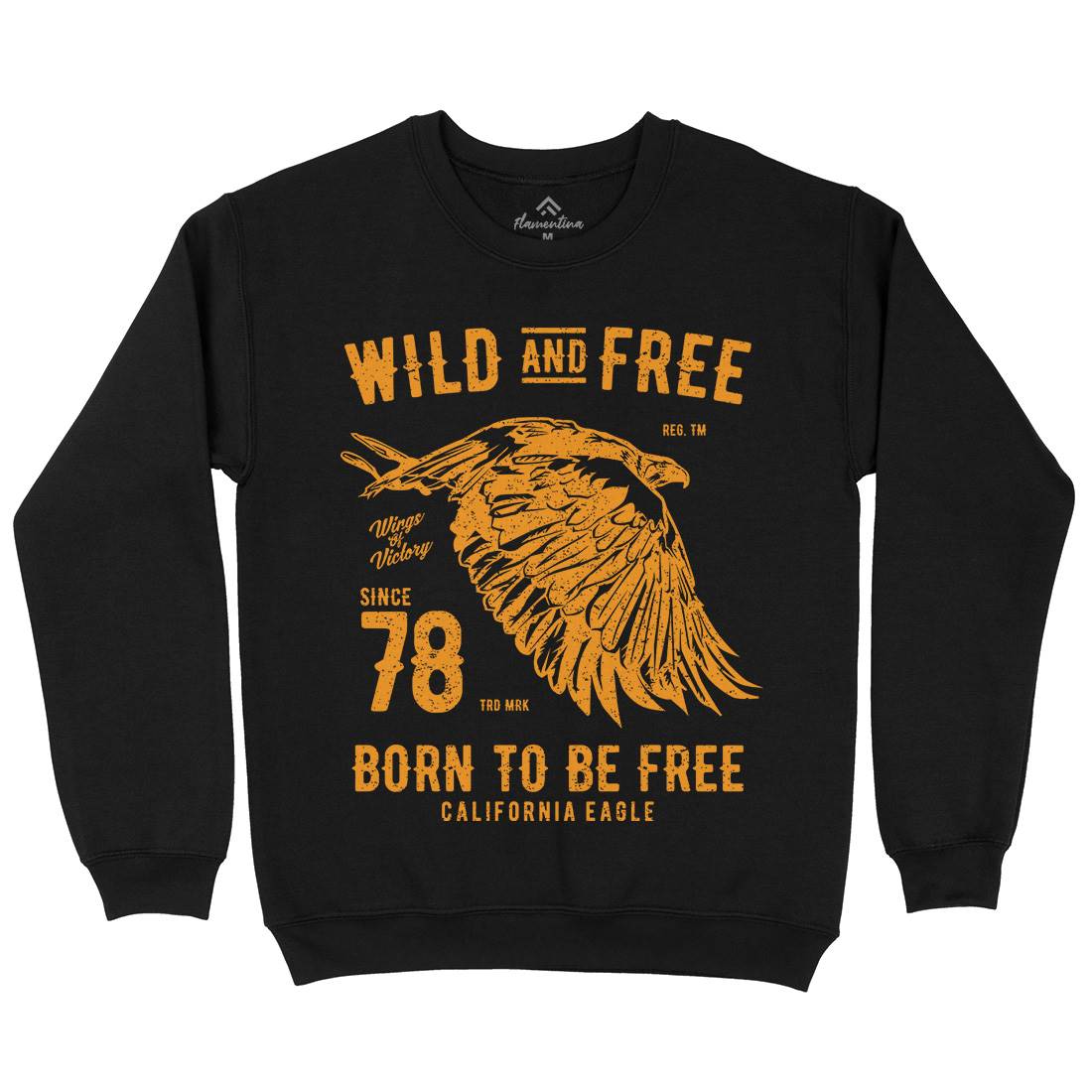 Wild And Free Mens Crew Neck Sweatshirt Army A792