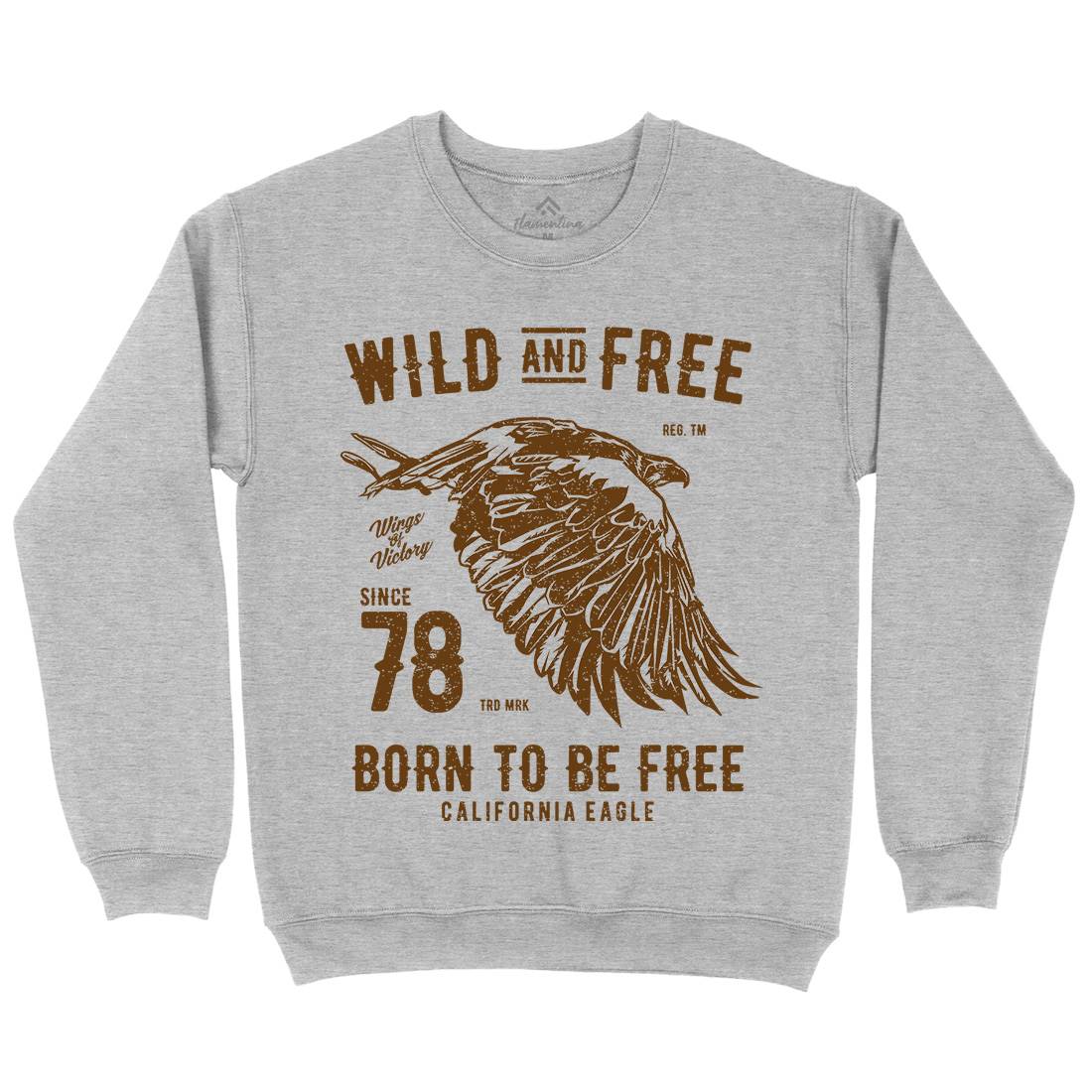 Wild And Free Mens Crew Neck Sweatshirt Army A792