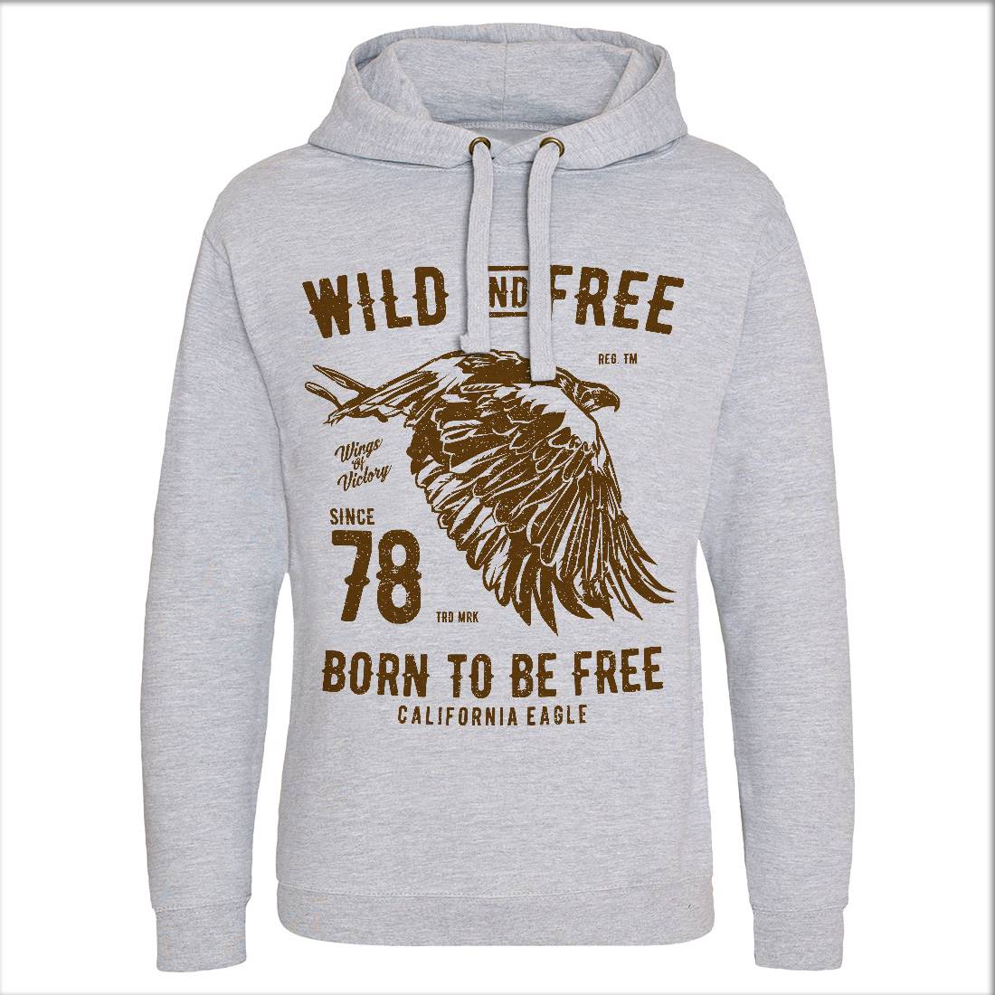 Wild And Free Mens Hoodie Without Pocket Army A792