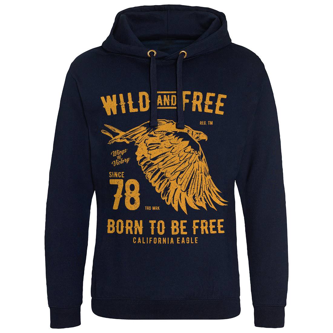 Wild And Free Mens Hoodie Without Pocket Army A792
