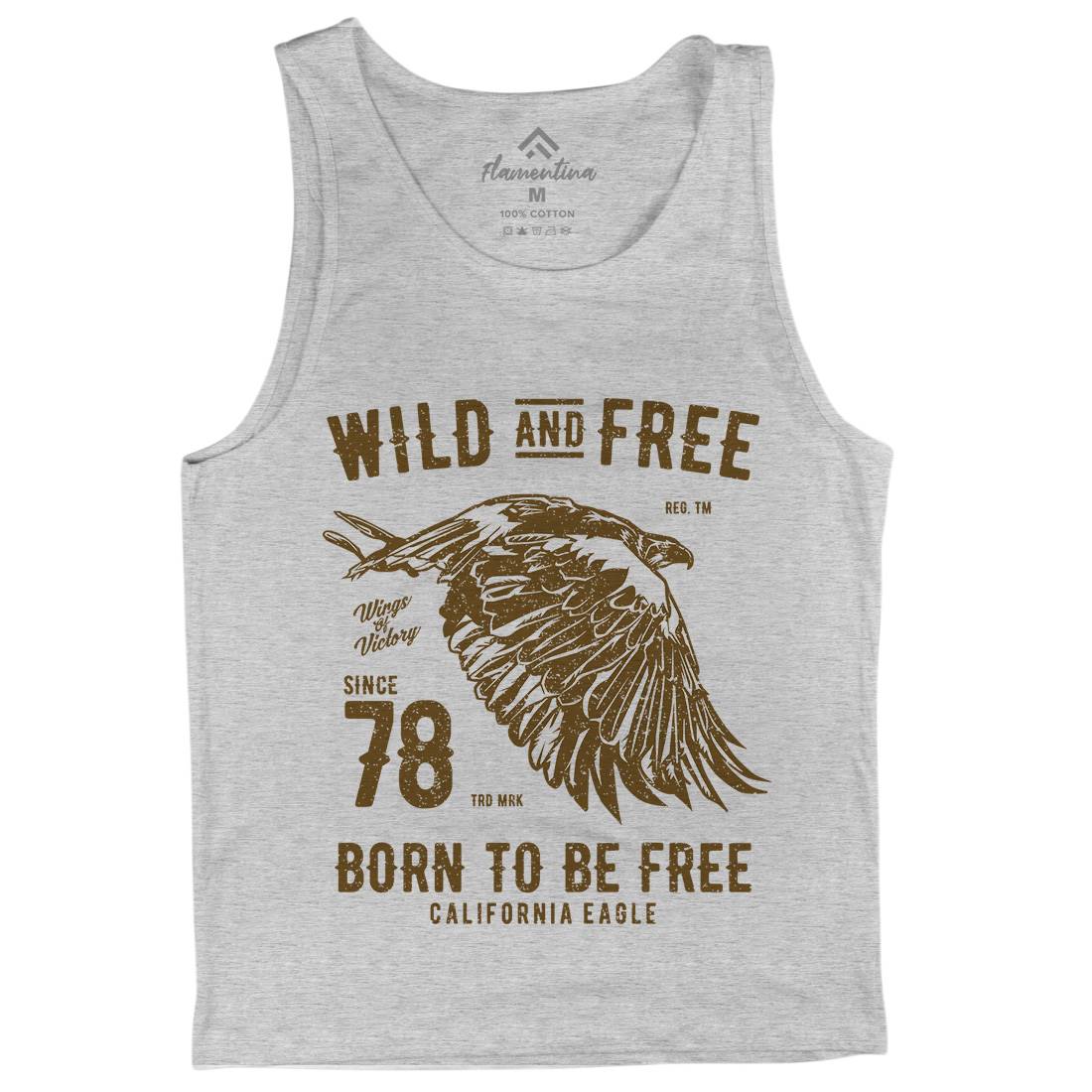 Wild And Free Mens Tank Top Vest Army A792
