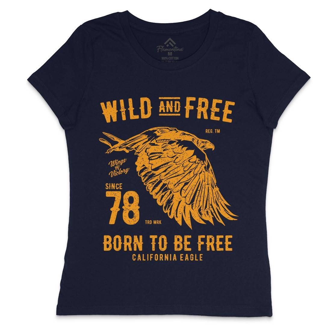 Wild And Free Womens Crew Neck T-Shirt Army A792