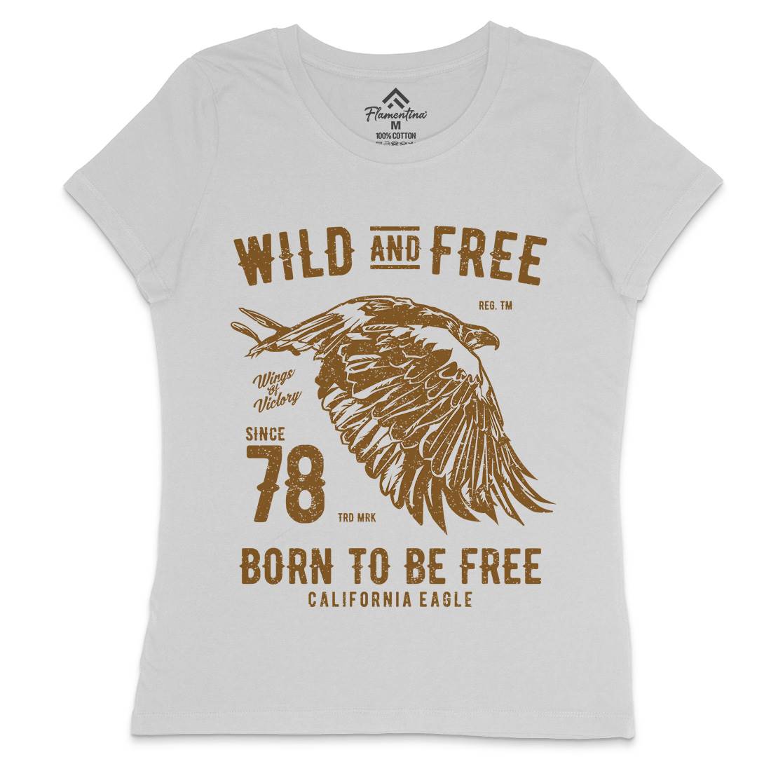 Wild And Free Womens Crew Neck T-Shirt Army A792