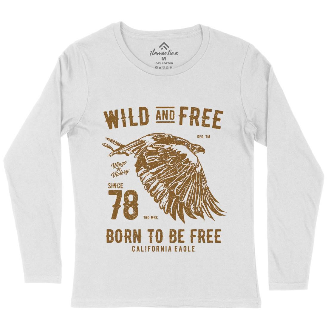 Wild And Free Womens Long Sleeve T-Shirt Army A792