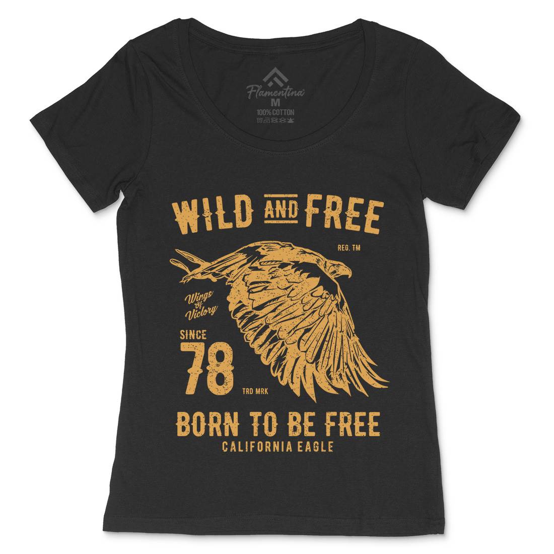 Wild And Free Womens Scoop Neck T-Shirt Army A792